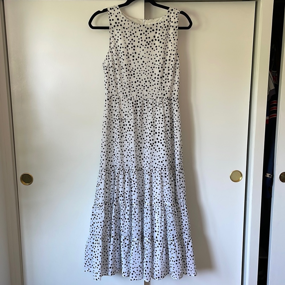 BB Dakota polka dot tiered dress